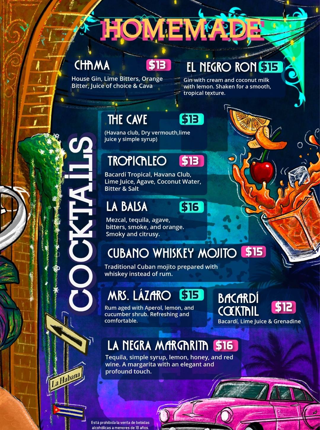Menú Cocteles Homemade Esp-2